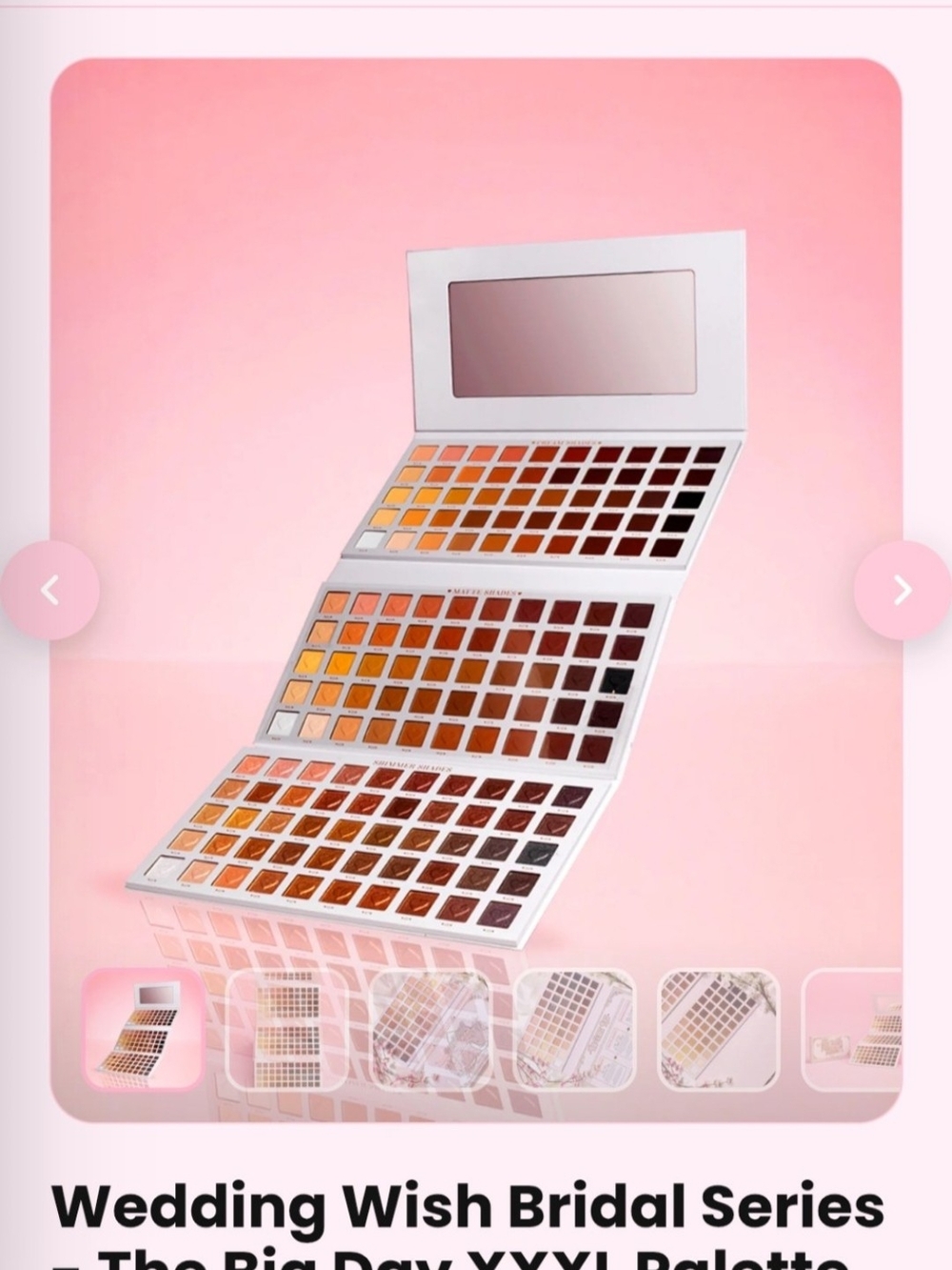 Bridal Warm-Neutral Eyeshadow Palette — Peach & Brown Tones